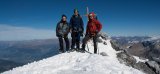 Petr, Ondra a Radek na vrcholu Ortleru (3905 m n.m.)